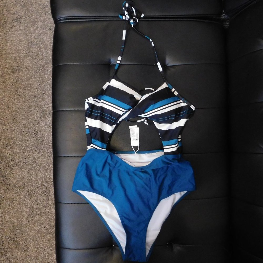 Sexy One Piece Swim Suit; Women's Halter Swim